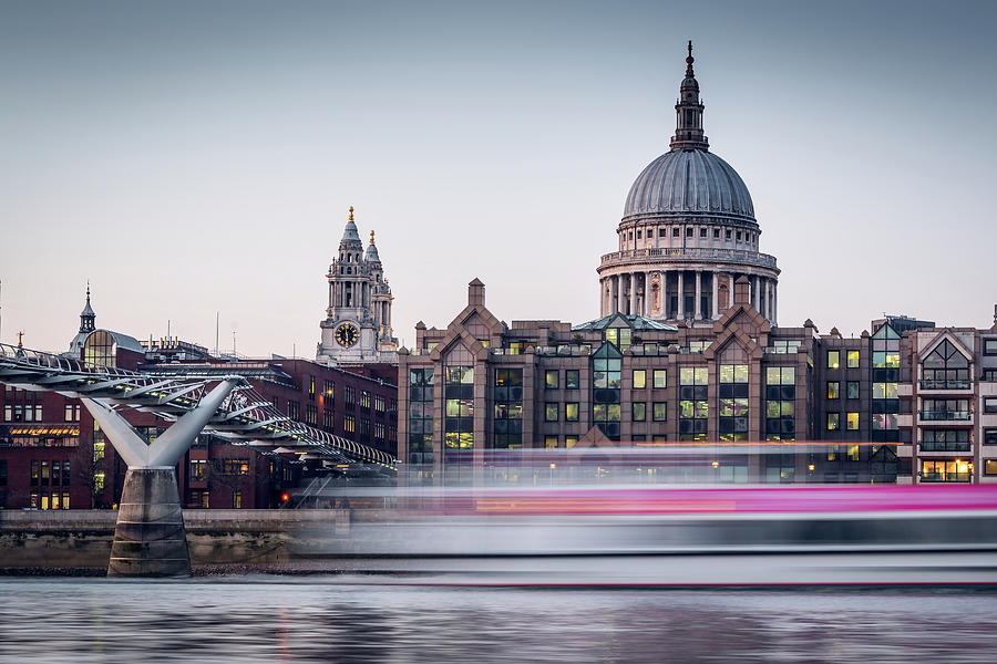 London Ferry Trails Photograph by Berangere Bentz | Fine Art America