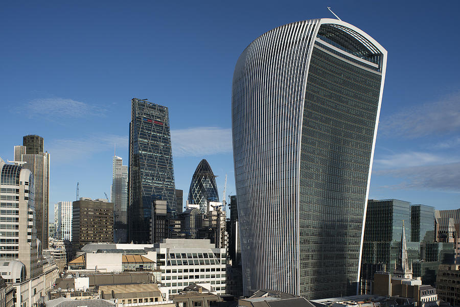 London financial district skyline with Walkie Talkie building. Photograph by John Lamb