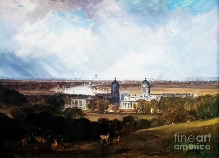 London From Greenwich Park by JMW Turner 1809 Painting by JMW Turner