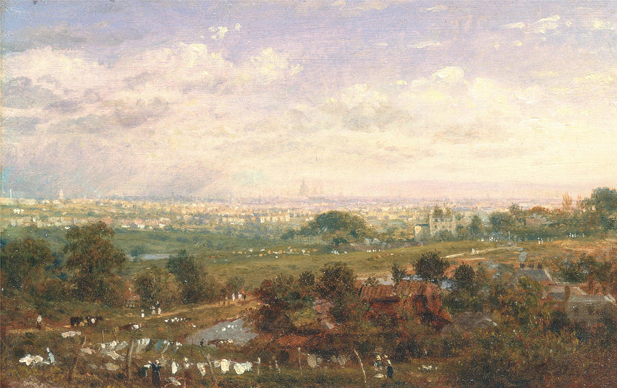 Frederick Nash Painting - London from Islington Hill  by Frederick Nash