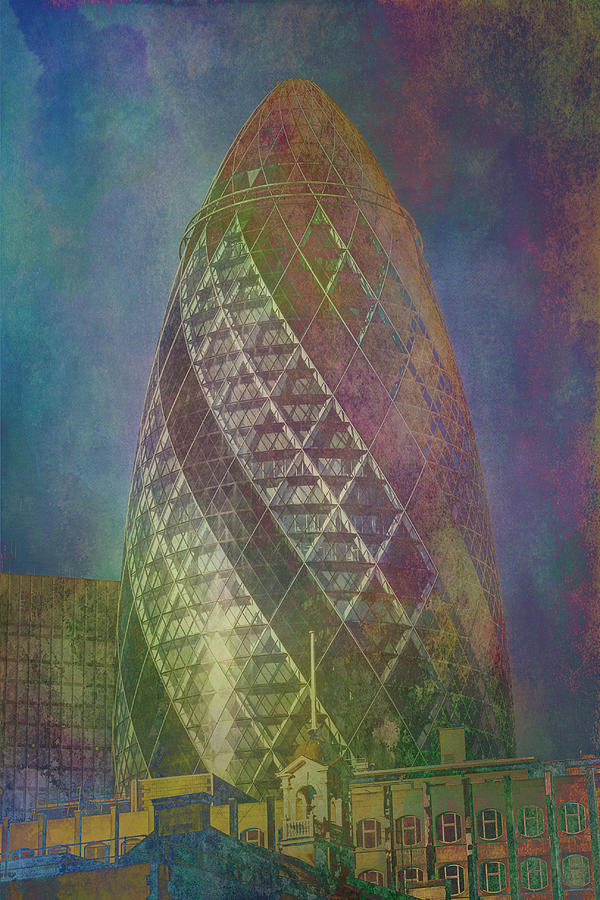 London Gherkin in Abstract Photograph by Sue Leonard