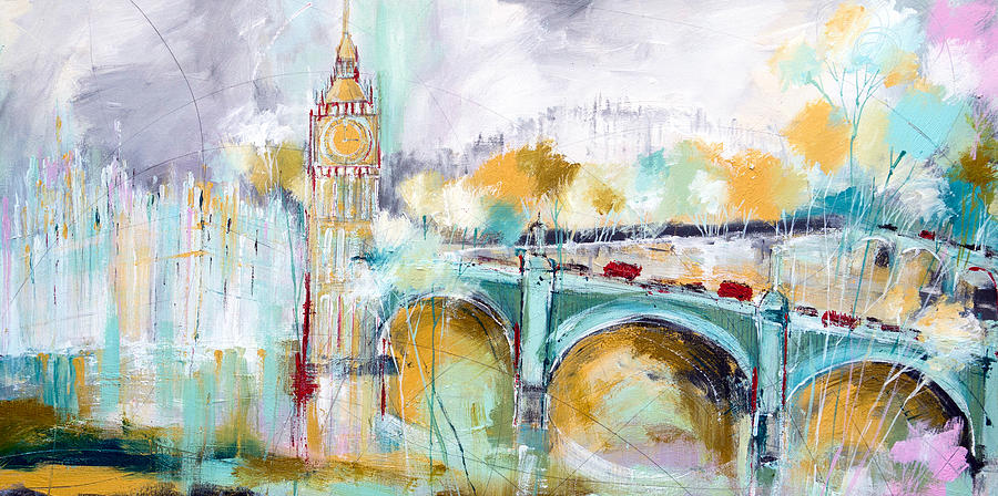 London Skyline Painting - London Gold  by Irina Rumyantseva