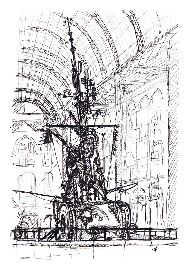 London - Hays Galleria Drawing by Tom Napper