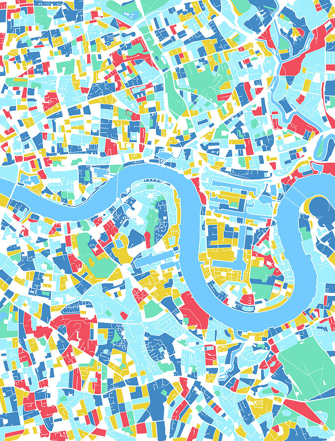 London Map Retro 7 Digital Art