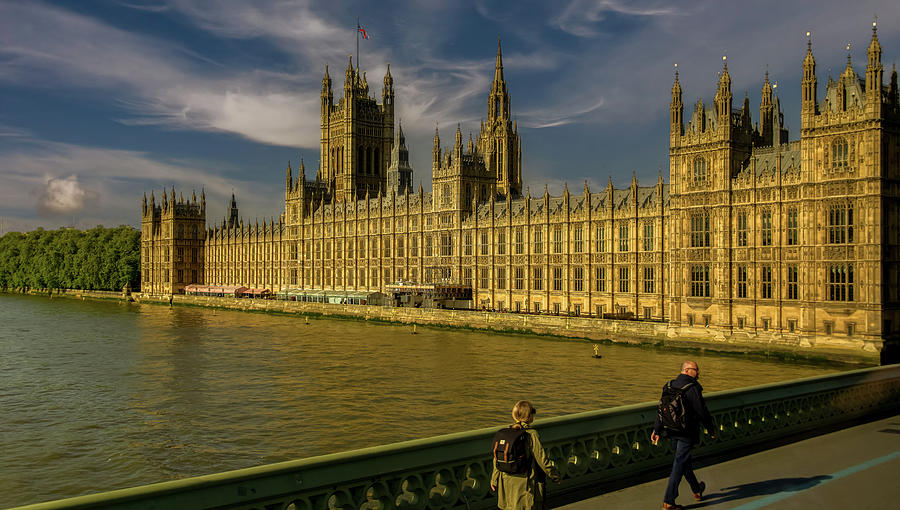 London Morning, Classic View of Parliament Photograph by Marcy Wielfaert