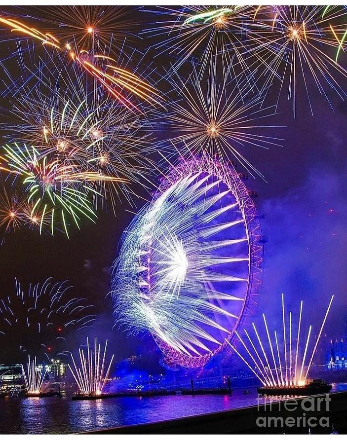 London new years eve fireworks Photograph by Kurt BROWN Fine Art America