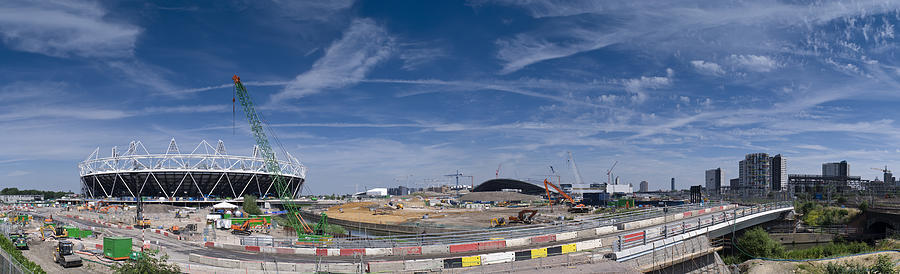 London Olympics urban regeneration panorama Photograph by Dynasoar