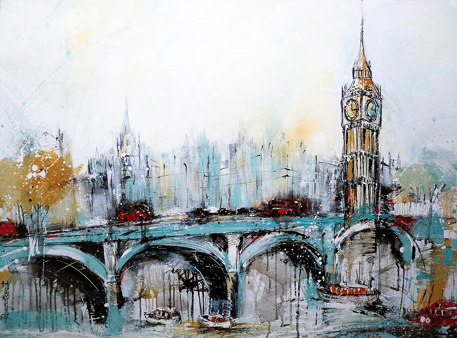 Big Ben Painting - London Print by Irina Rumyantseva