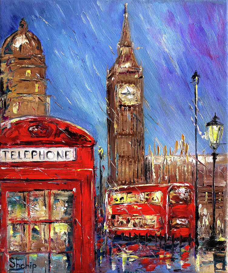 London Rain Painting by Natalia Shchipakina - Fine Art America