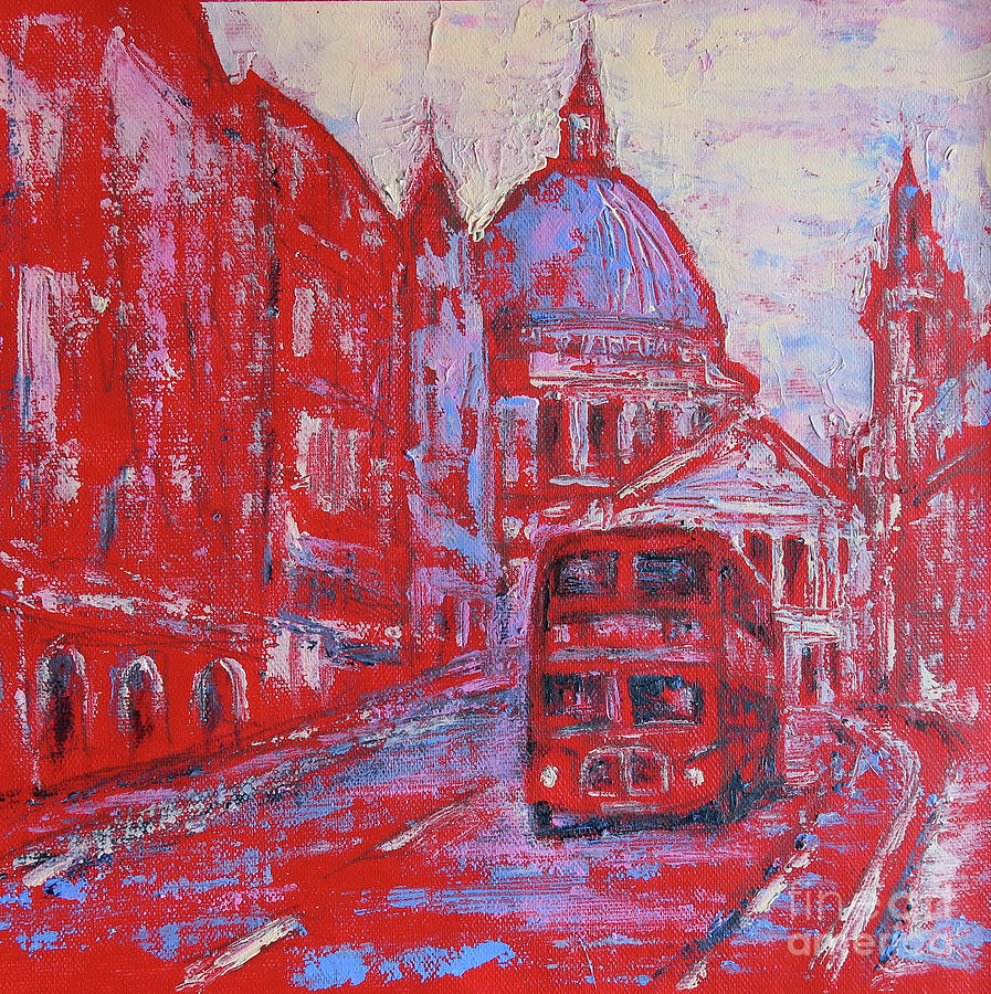 Impressionism Painting - London Red by Denys Kuvaiev