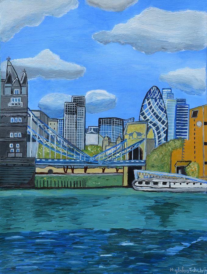 London Skyline  Painting by Magdalena Frohnsdorff