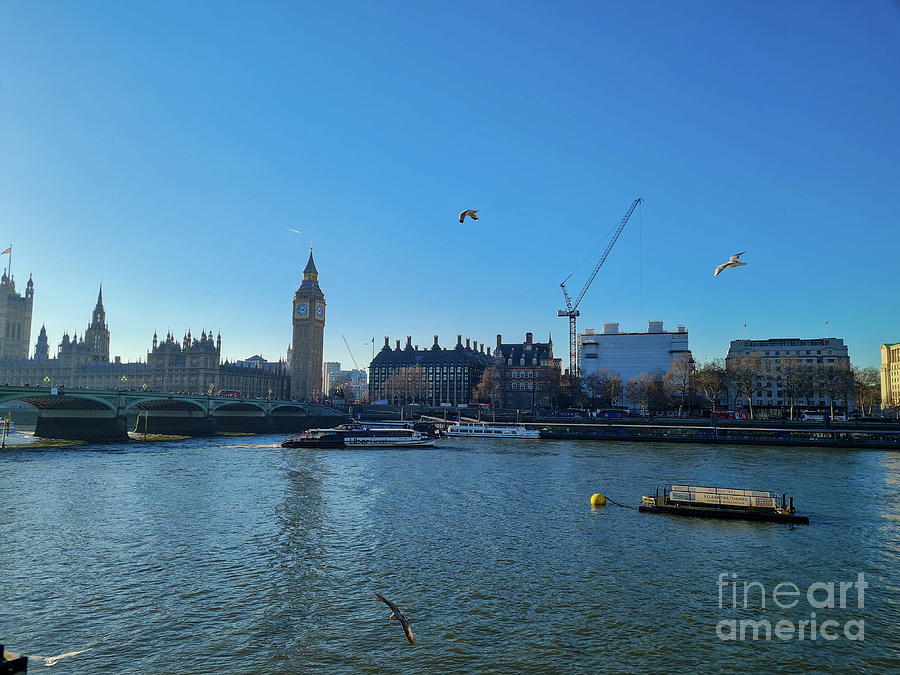 London Southbank River View 180124 Photograph by Francesca Mackenney