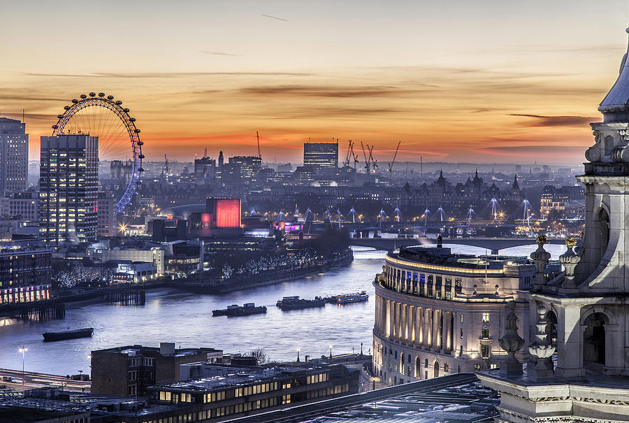 London Sunset Photograph by David Bank