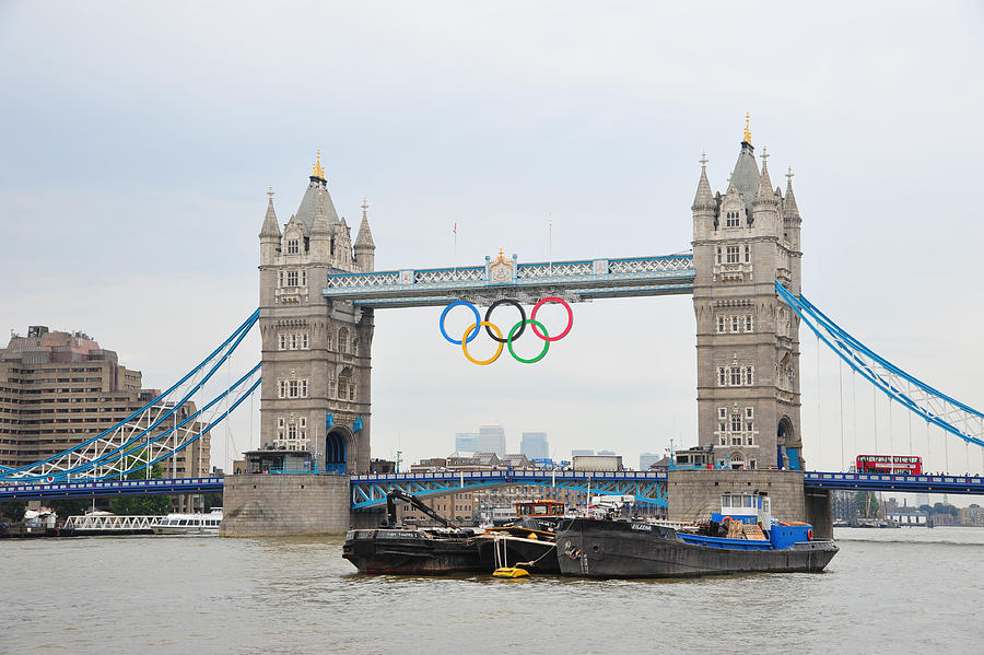 London - Tower Bridge during Olympics Photograph by Nevereverro