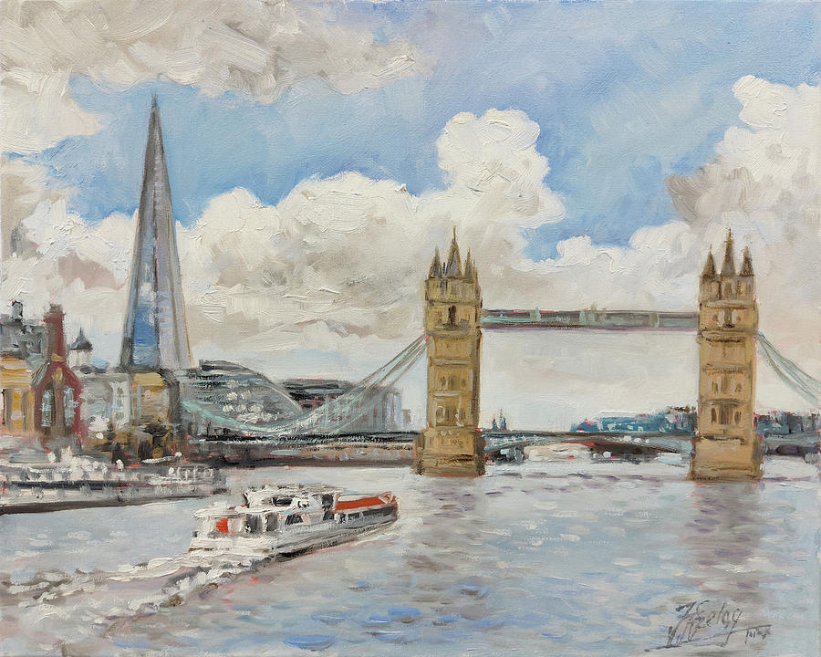 London - Tower Bridge - Midday Painting by Irek Szelag