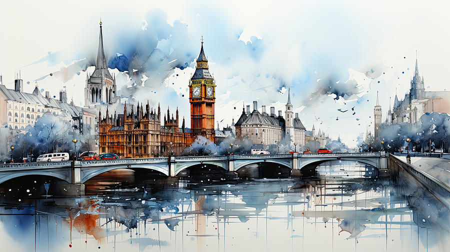 London UK Digital Art by Evie Carrier