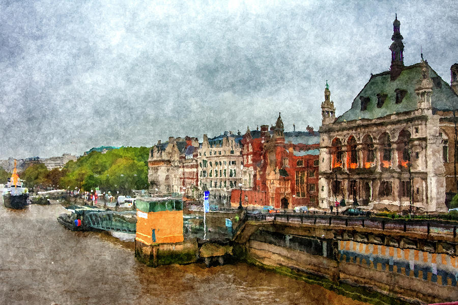 London upon the Thames Digital Art by SnapHappy Photos