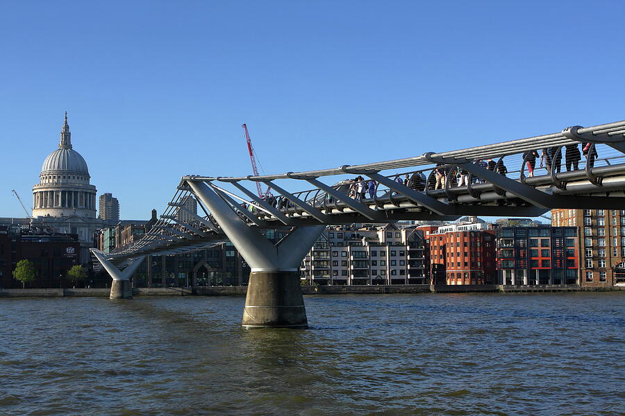 Londons Iconic Millennium Bridge  Photograph by Aidan Moran