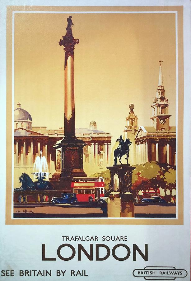 Londons Trafalgar Square Railway Postor Photograph by Gordon James