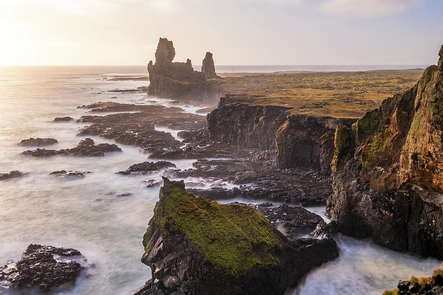 Londrangar Basalt Cliffs in Iceland Photograph by Alexios Ntounas