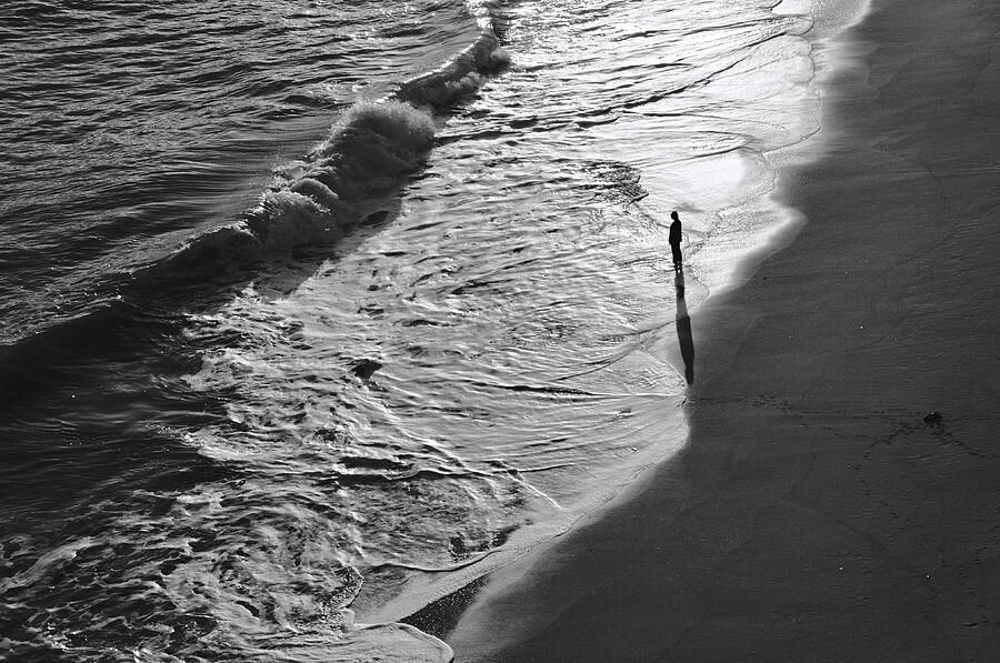 Lone Beach Walker Photograph by Angelo DeVal