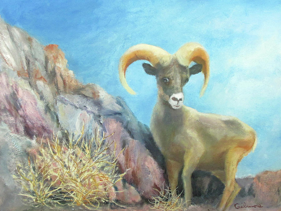 Lone Big Horn Painting by Roseann Gilmore