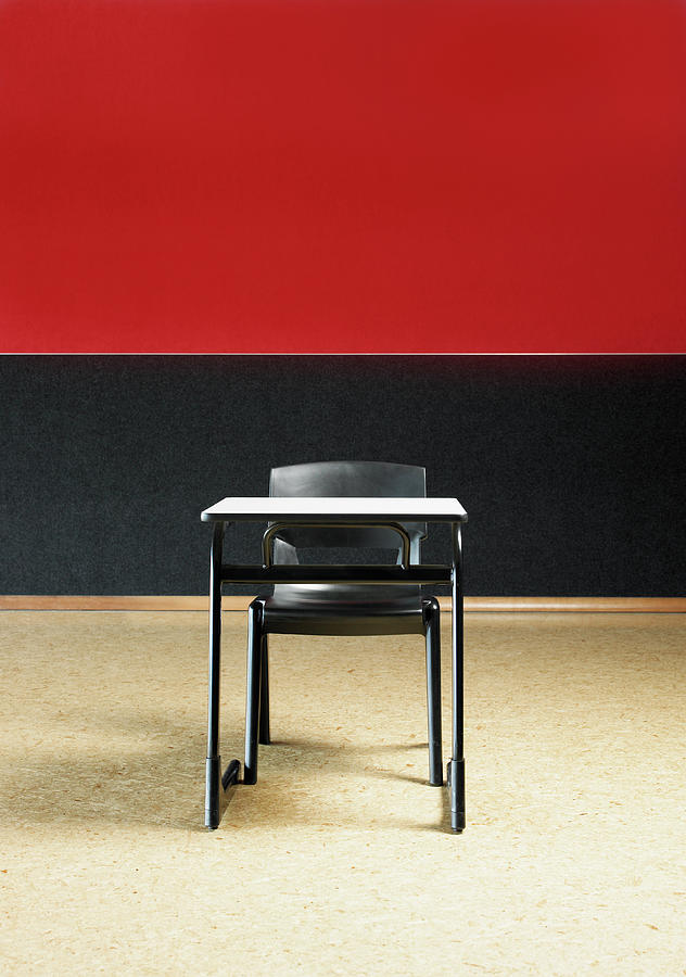 Lone Desk Empty Chair Photograph by Michael Pole