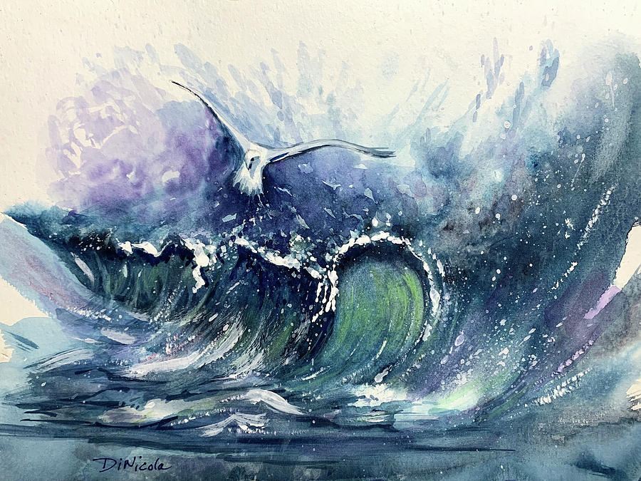 Lone Gull Painting by Anthony DiNicola