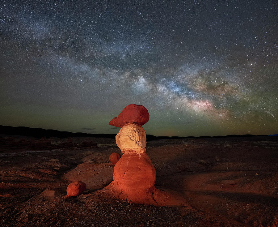 Lone Hoodoo Milky Way Photograph by Michael Ash