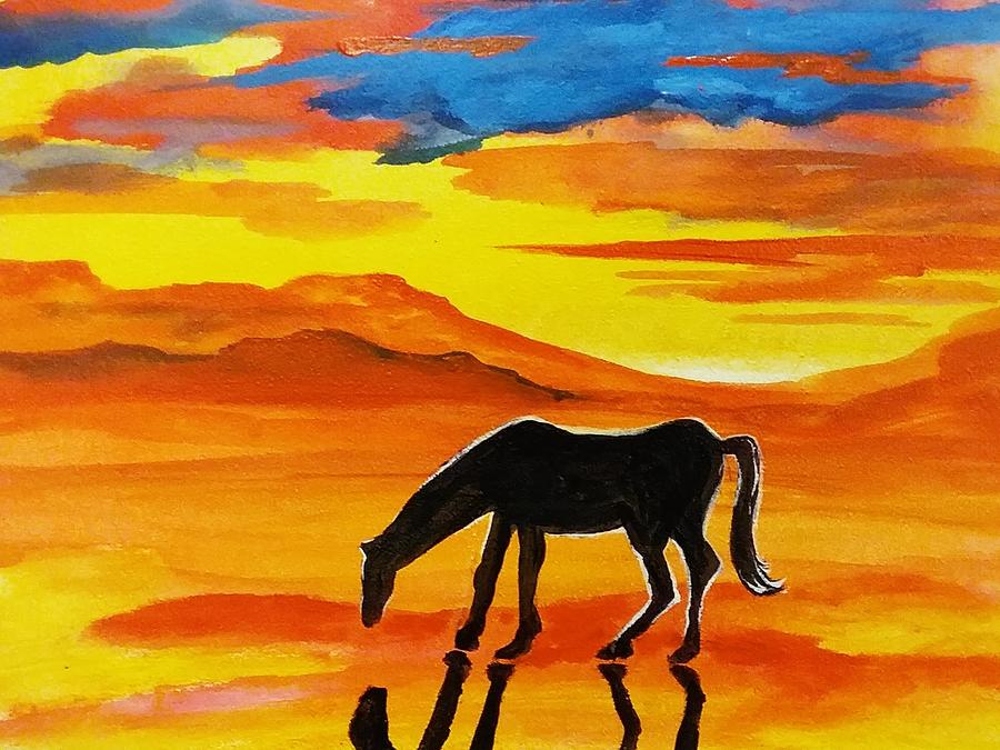 Lone Mare      20.2020 Painting