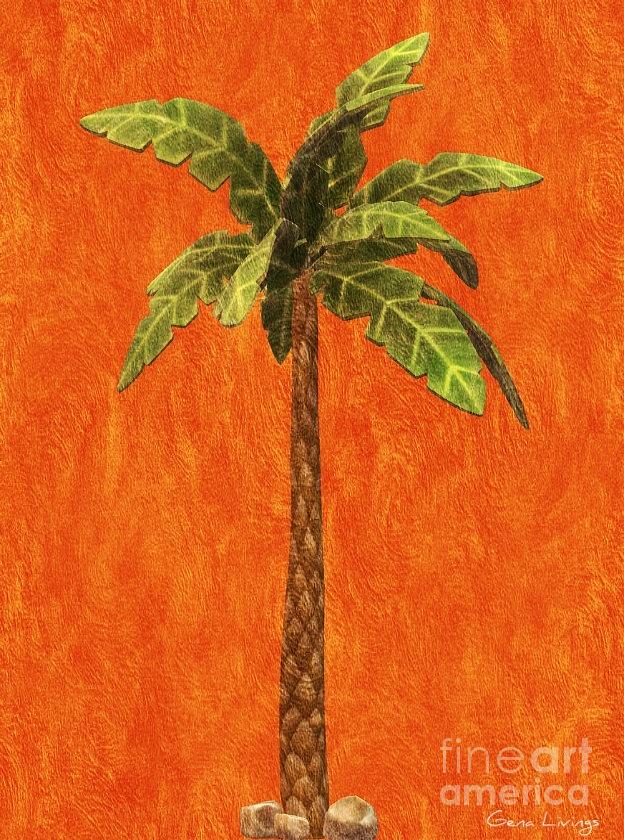 Lone Palm Journal Digital Art by Gena Livings