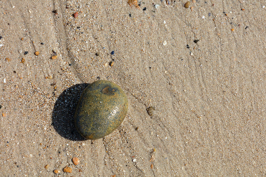 Lone pebble at low tide Photograph by Richard Donovan