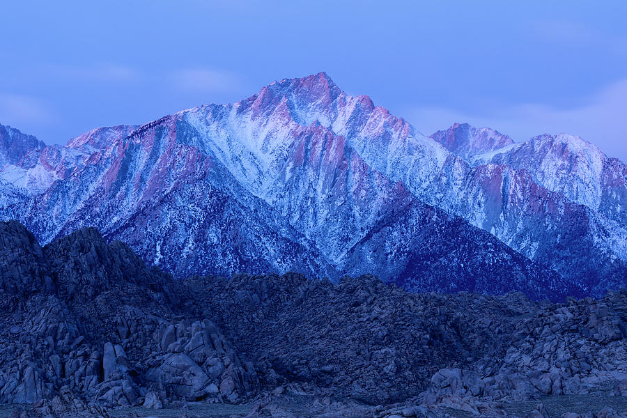 Lone Pine Peak Twilight  Photograph by Lindley Johnson