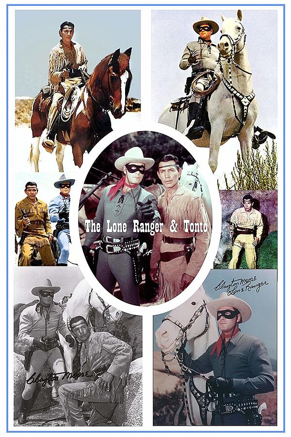 Films Digital Art - Lone Ranger Photo Collage Poster by Peter Nowell