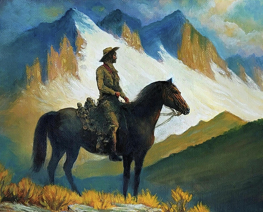 Lone Rider Painting by Gary Sanchez Lone Rider Painting by Gary Sanchez