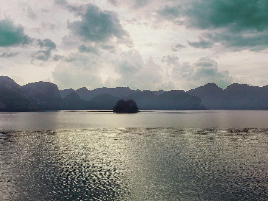 Lone Rock_Ha Long Bay 02_Vietnam Photograph by Christine Ley