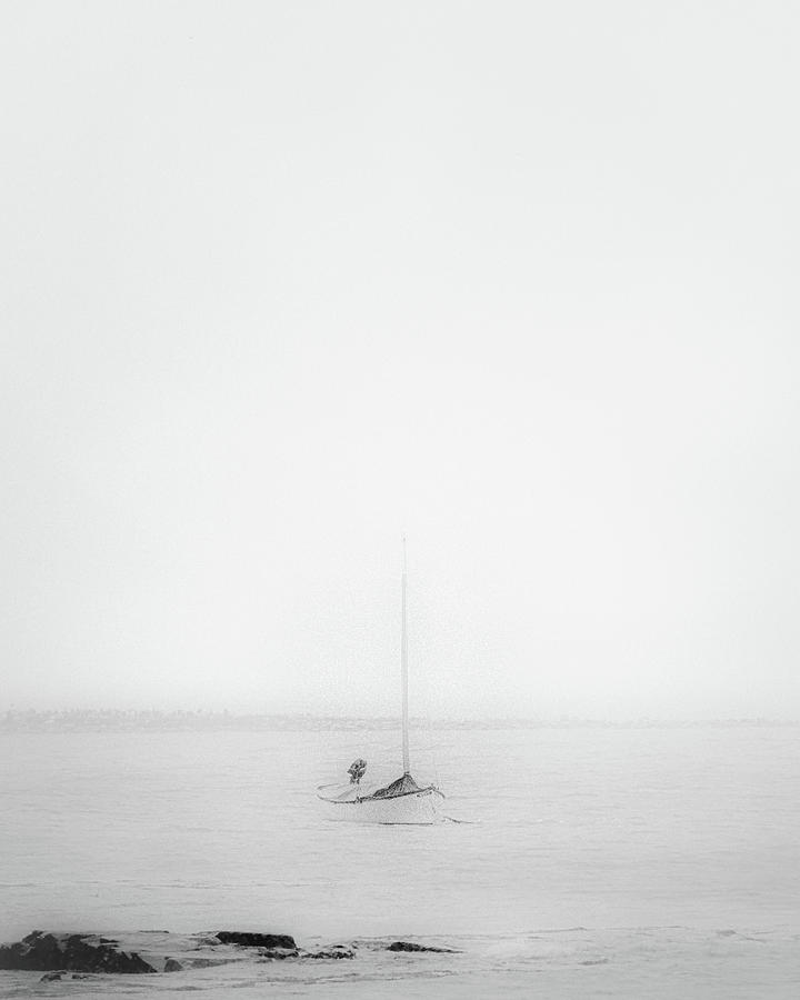 Lone Sailboat Photograph by Joseph Smith