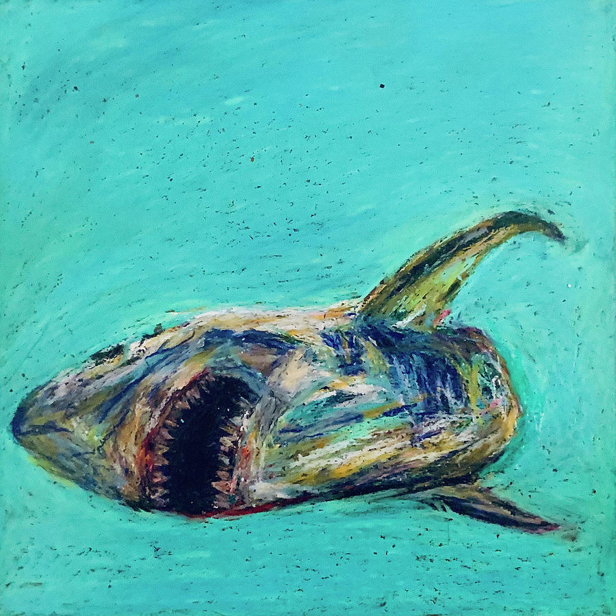 Lone Shark Painting by Nicholas Brendon