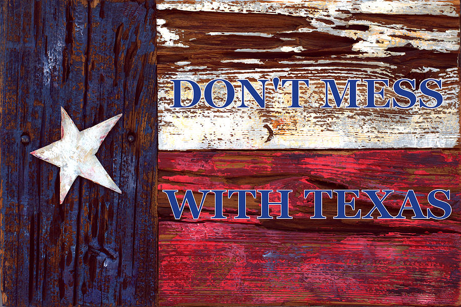 Lone Star Flag - Dont Mess With Texas Photograph