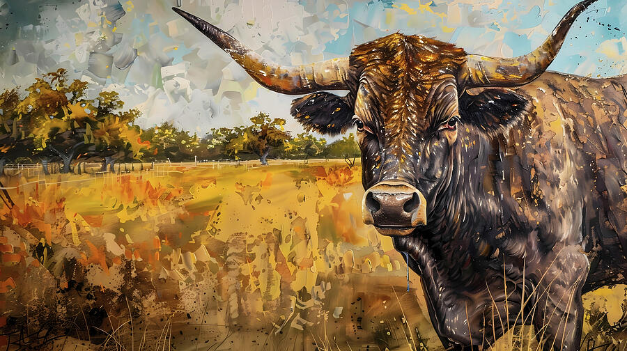 Lone Star Longhorn Digital Art by Jordan Blake - Fine Art America