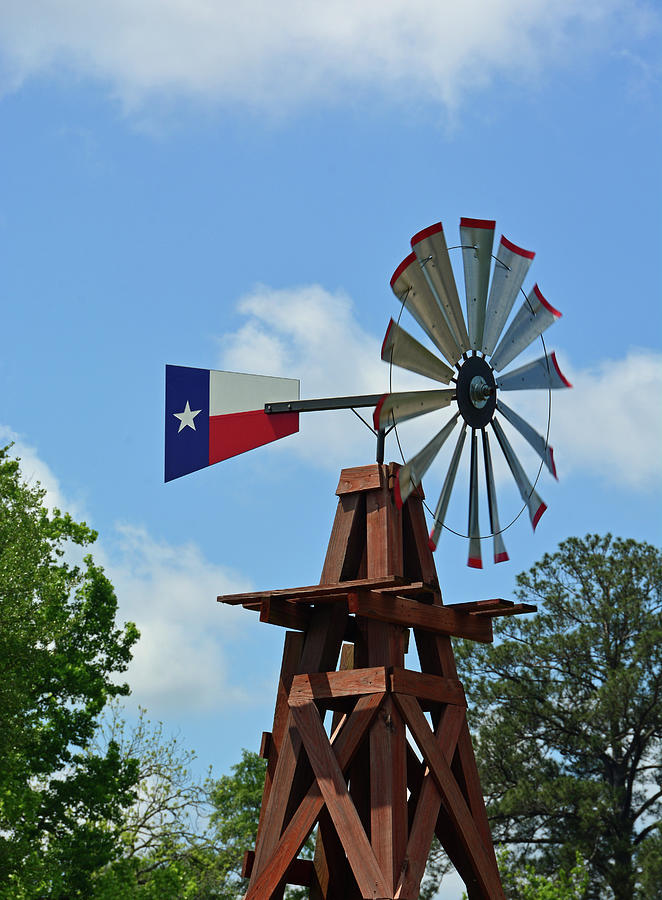Lone Star Windmill Photograph by Ben Prepelka