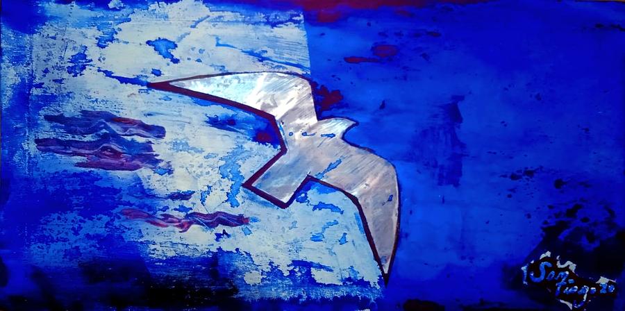 Lone Swallow s flight Painting by Adalardo Nunciato  Santiago