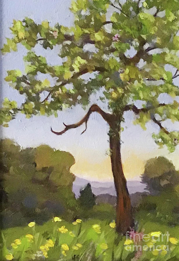 Lone Tree Painting by Anne Marie Brown