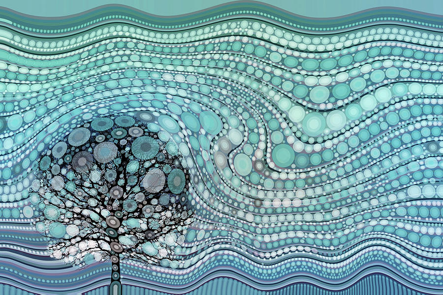 Lone Tree Winter Song Digital Art by Peggy Collins