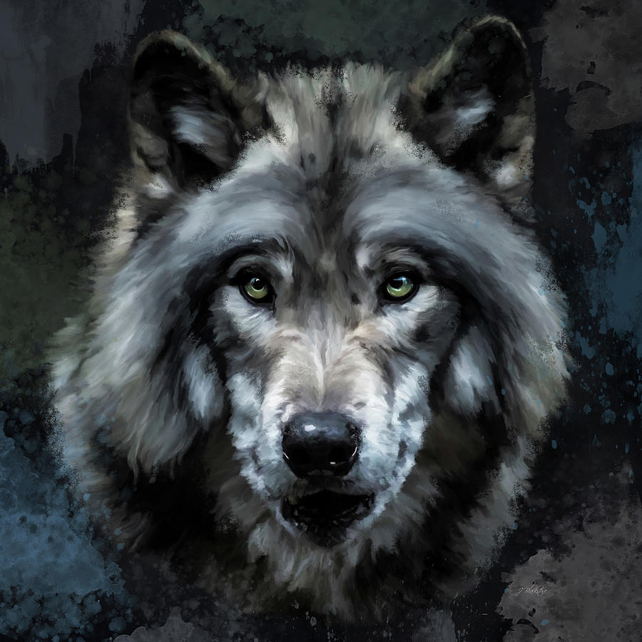 Lone Wolf Painting by Jordan Blackstone