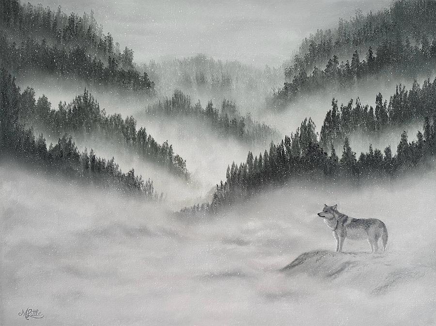 Lone Wolf Painting by Marlene Little