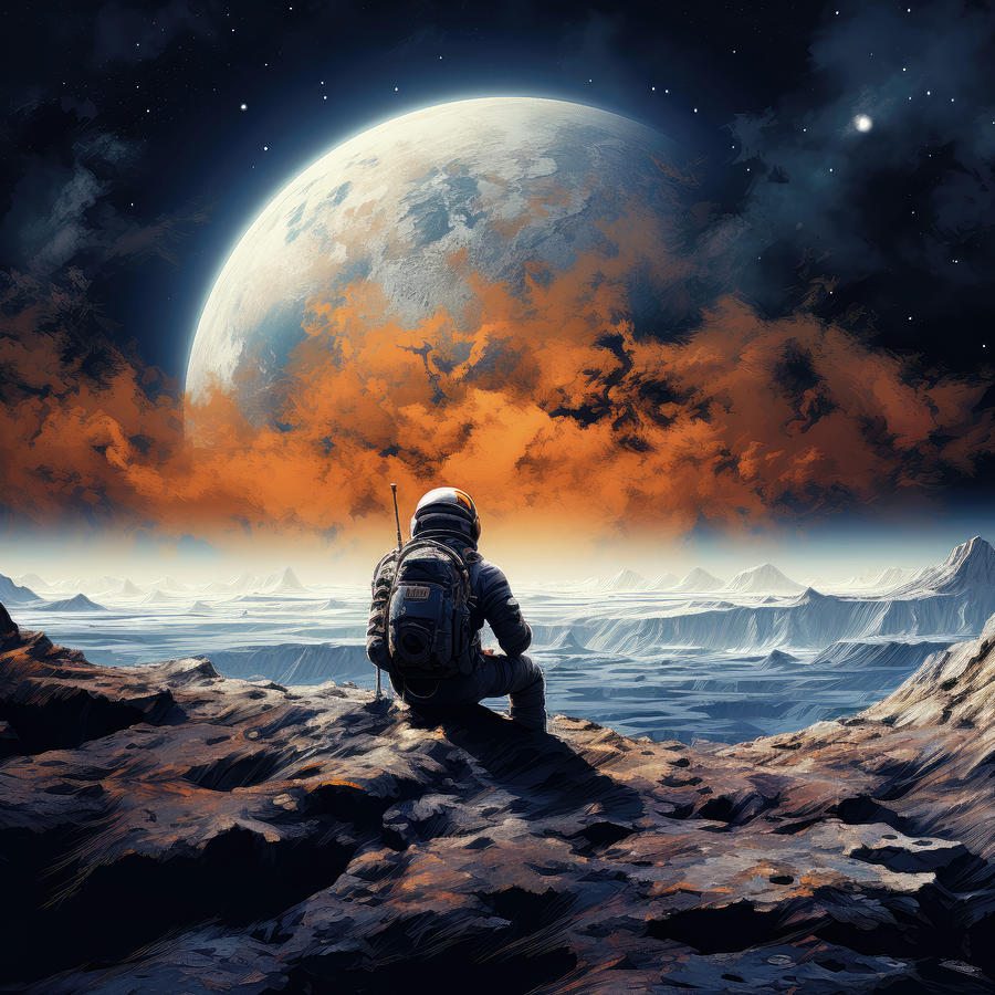 Lonely Astronaut Digital Art by Imagine ART