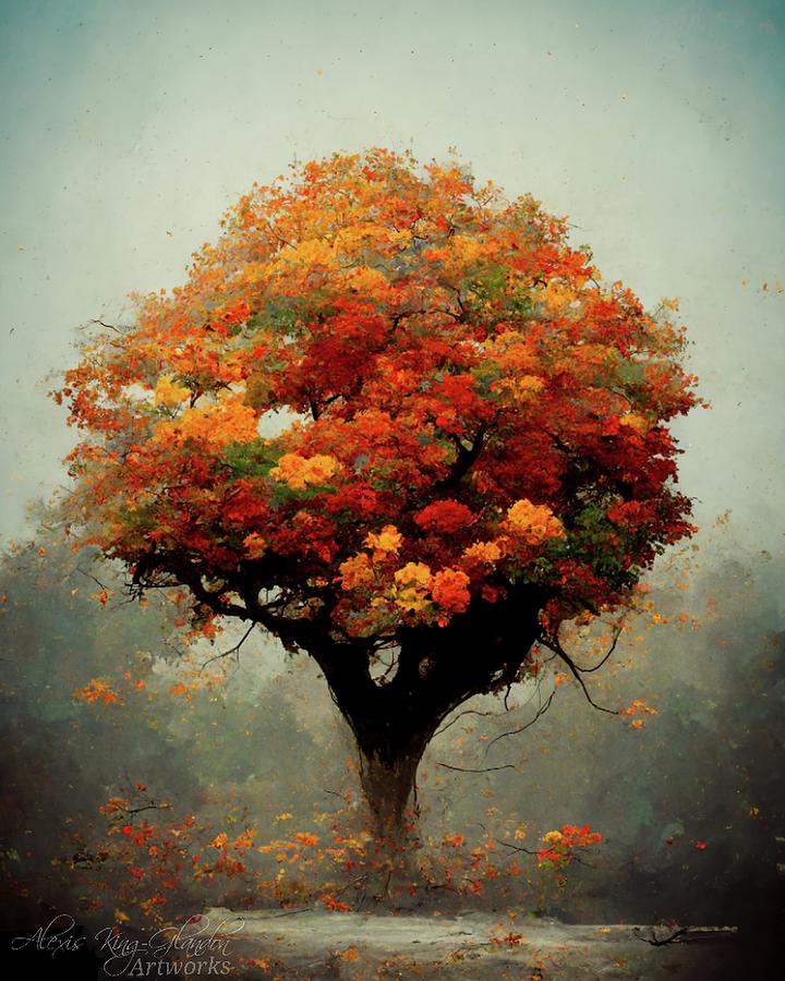 Lonely Autumn Digital Art by Alexis King-Glandon