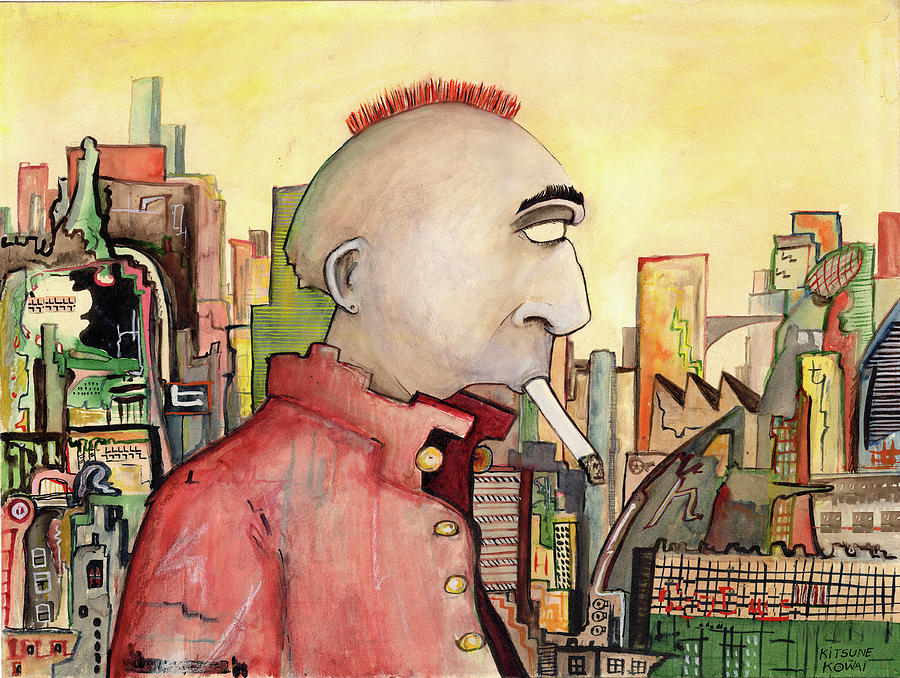 City Painting - Lonely Boy - Big City - No Good -   by Kitsune Kowai by Kitsune Kowai
