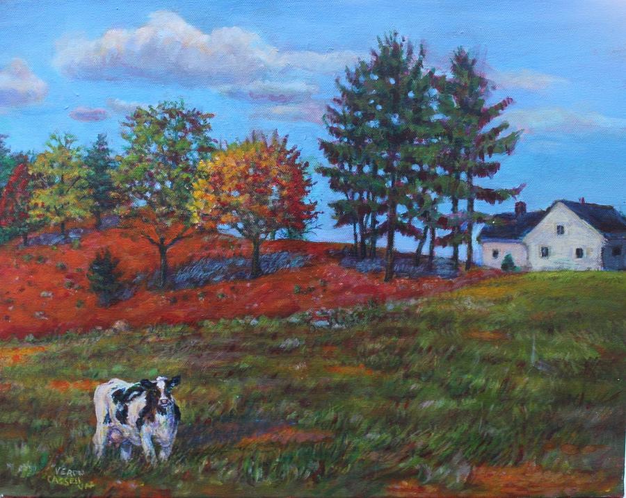 Lonely Cow Painting by Veronica Cassell vaz